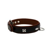 Rhombus with a pom-pom square pyramid with leather inlay – KD01037/50/30/BK/08