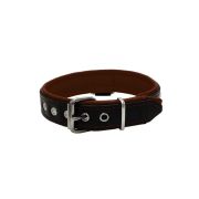 Rhombus with a pom-pom square pyramid with leather inlay – KD01037/50/30/BK/08