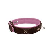 Rhombus with a pom-pom square pyramid with leather inlay – KD01037/50/30/BR/10