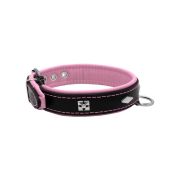 Rhombus with a pom-pom square pyramid with leather inlay – KD01037/55/30/BK/10