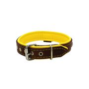 Rhombus with a pom-pom square pyramid with leather inlay – KD01037/55/30/BR/06