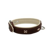 Rhombus with a pom-pom square pyramid with leather inlay – KD01037/55/30/BR/09