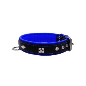 Rhombus with a pom-pom square pyramid with leather inlay – KD01037/60/30/BK/03