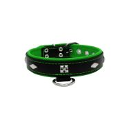 Rhombus with a pom-pom square pyramid with leather inlay – KD01037/60/30/BK/05