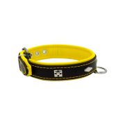 Rhombus with a pom-pom square pyramid with leather inlay – KD01037/60/30/BK/06