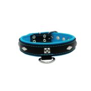 Rhombus with a pom-pom square pyramid with leather inlay – KD01037/60/30/BK/14