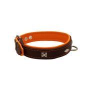Rhombus with a pom-pom square pyramid with leather inlay – KD01037/60/30/BR/11