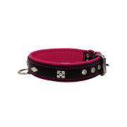 Rhombus with a pom-pom square pyramid with leather inlay – KD01037/65/30/BK/13