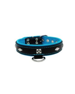 Rhombus with a pom-pom square pyramid with leather inlay - KD01037/65/30/BK/14