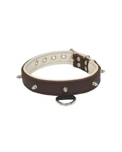 Tachuelas de metal de 10mm con incrustaciones de cuero - KD01038/50/30/BR/09