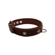 Medieval cross-shaped metal motifs and carved pyramids with leather inlay – KD01041/50/30/BR/08