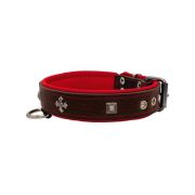 Medieval cross-shaped metal motifs and carved pyramids with leather inlay – KD01041/60/30/BR/04
