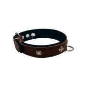 Medieval cross-shaped metal motifs and carved pyramids with leather inlay – KD01041/65/30/BR/01