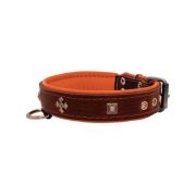 Medieval cross-shaped metal motifs and carved pyramids with leather inlay – KD01041/65/30/BR/11