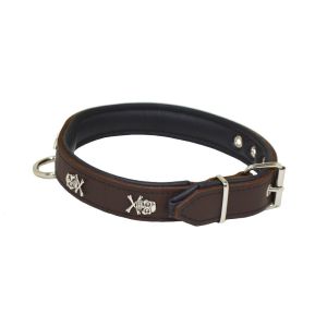Pirate-themed metal motifs with skulls and diamonds with leather inlay – KD01042/55/30/BR/01