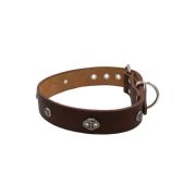 Oval carved shield motif with 2 rhinestones and round rose-colored gem – KD01050/65/40/BR/00