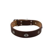 Oval carved shield motif with 2 rhinestones and round rose-colored gem – KD01050/75/40/BR/00