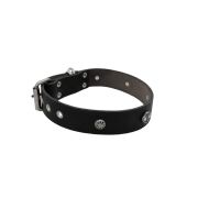 Escudo ovalado tallado con 2 strass y gema redonda rosa – KD01050/80/40/BK/00