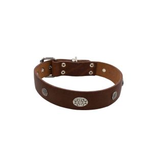 Carved round shield motif with Inca symbol and oval hammered stones – KD01052/80/40/BR/00