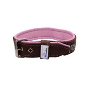 Motivo de pirata con calavera, gema redonda rosa y piedras ovaladas martilladas con incrustaciones de cuero – KD01054/70/40/BR/10