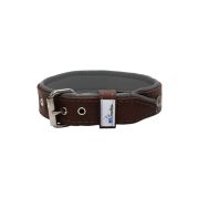 Carved round shield motif with Inca symbol and oval hammered stones with leather inlay – KD01057/75/40/BR/12