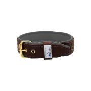 Carved round shield and oval hammered stones with leather inlay – KD01061/75/40/BR/12