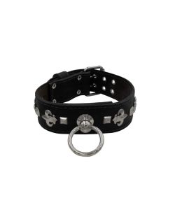 Motif with very striking medieval symbols and pyramid-shaped motif - KD01065/70/50/BK/00