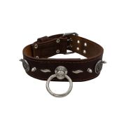 Motivo con impresionantes tachuelas metálicas de 15 mm, torbellino medieval y forma de rayo – KD01069/80/50/BR/00