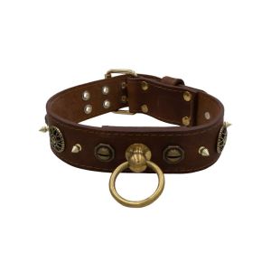 Motif with very impressive 15mm metal studs and polygonal design, featuring a round Inca shield – KD01073/75/50/BR/00