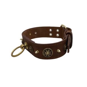 Motif with very impressive 15mm metal studs and polygonal design, featuring a round Inca shield – KD01073/75/50/BR/00