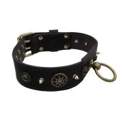 Motif with very impressive 15mm metal studs and polygonal design, featuring a round Inca shield – KD01073/80/50/BK/00