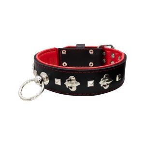 Motif with very impressive medieval symbols, and a pyramid-shaped motif with a leather overlay – KD01077/70/50/BK/04