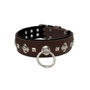 Motif with very impressive medieval symbols, and a pyramid-shaped motif with a leather overlay – KD01077/70/50/BR/01