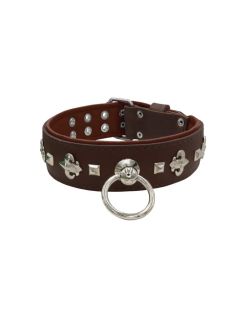 Motif with very impressive medieval symbols, and a pyramid-shaped motif with a leather overlay - KD01077/70/50/BR/08