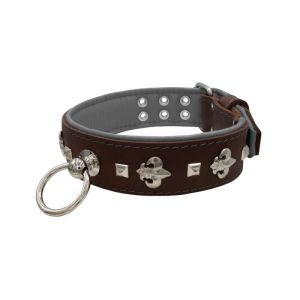 Motif with very impressive medieval symbols, and a pyramid-shaped motif with a leather overlay – KD01077/70/50/BR/12