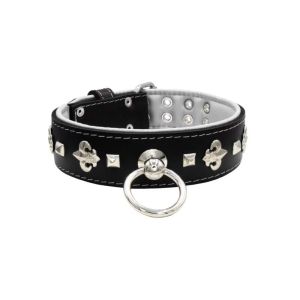 Motif with very impressive medieval symbols, and a pyramid-shaped motif with a leather overlay – KD01077/75/50/BK/02