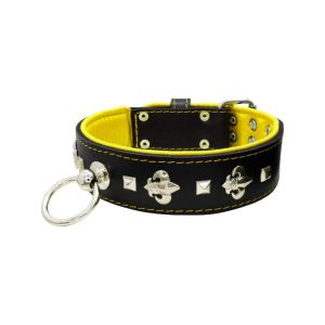 Motif with very impressive medieval symbols, and a pyramid-shaped motif with a leather overlay – KD01077/75/50/BK/06