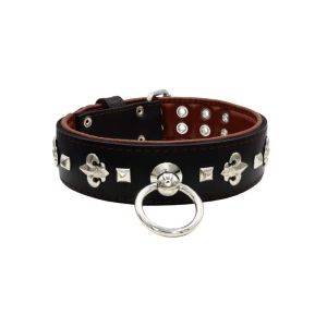 Motif with very impressive medieval symbols, and a pyramid-shaped motif with a leather overlay – KD01077/75/50/BK/08