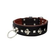 Motif with very impressive medieval symbols, and a pyramid-shaped motif with a leather overlay – KD01077/75/50/BK/08