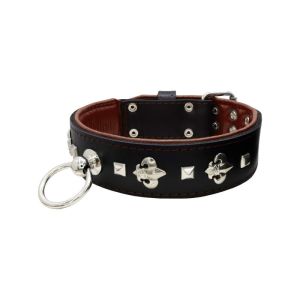 Motif with very impressive medieval symbols, and a pyramid-shaped motif with a leather overlay – KD01077/75/50/BK/08