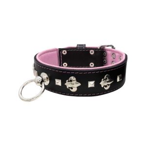 Motif with very impressive medieval symbols, and a pyramid-shaped motif with a leather overlay – KD01077/75/50/BK/10