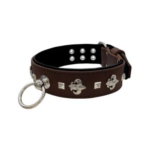 Motif with very impressive medieval symbols, and a pyramid-shaped motif with a leather overlay – KD01077/75/50/BR/01
