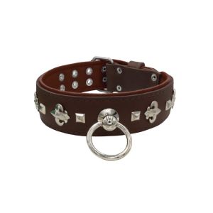 Motif with very impressive medieval symbols, and a pyramid-shaped motif with a leather overlay – KD01077/75/50/BR/08