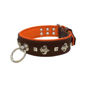 Motif with very impressive medieval symbols, and a pyramid-shaped motif with a leather overlay – KD01077/75/50/BR/11