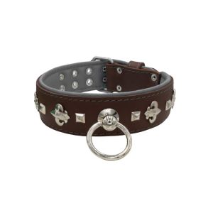 Motif with very impressive medieval symbols, and a pyramid-shaped motif with a leather overlay – KD01077/75/50/BR/12