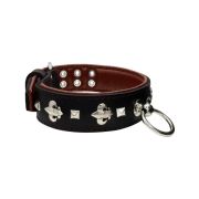 Motif with very impressive medieval symbols, and a pyramid-shaped motif with a leather overlay – KD01077/80/50/BK/08