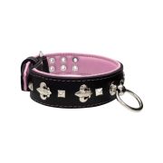 Motif with very impressive medieval symbols, and a pyramid-shaped motif with a leather overlay – KD01077/80/50/BK/10