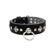 Motif with very impressive medieval symbols, and a pyramid-shaped motif with a leather overlay – KD01077/80/50/BK/12