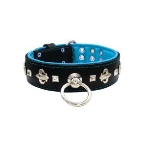 Motif with very impressive medieval symbols, and a pyramid-shaped motif with a leather overlay – KD01077/80/50/BK/14