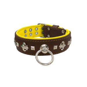 Motif with very impressive medieval symbols, and a pyramid-shaped motif with a leather overlay – KD01077/80/50/BR/06